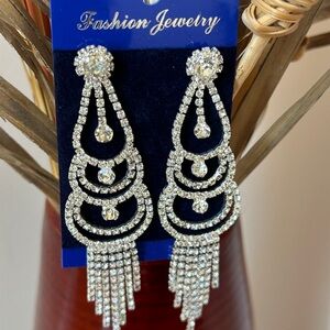 Shimmer Shining Sliver Long Earrings